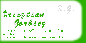 krisztian gorbicz business card